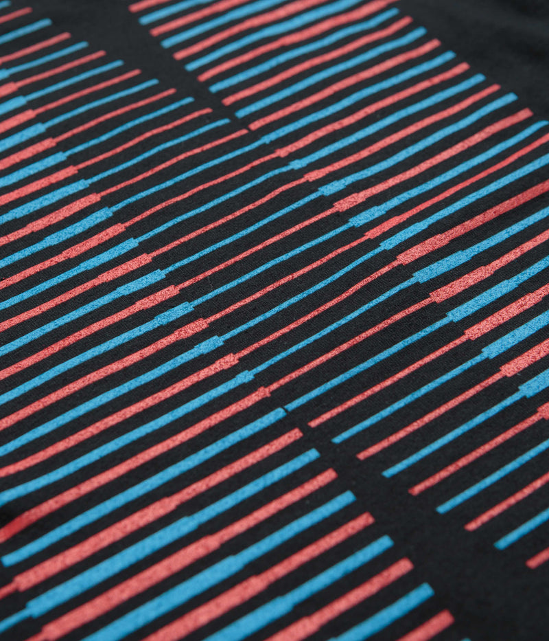 North N Logo T-Shirt in Black and Blue / Red