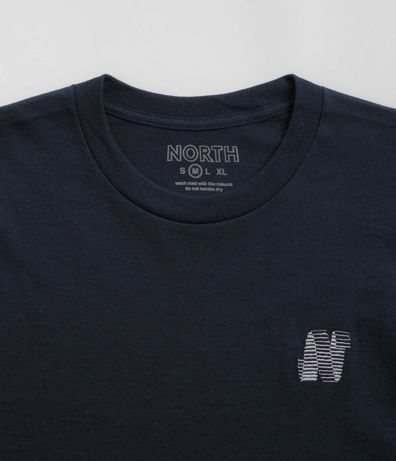 North N Logo T-Shirt in Navy and White