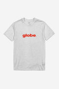 Grey marle O.G Tee with bold red globe logo across the chest.