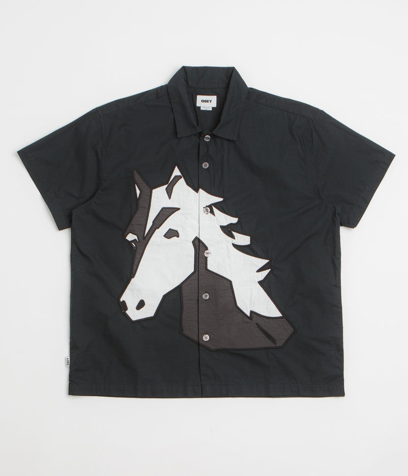 Obey Beau Short Sleeve Shirt in Black Multi