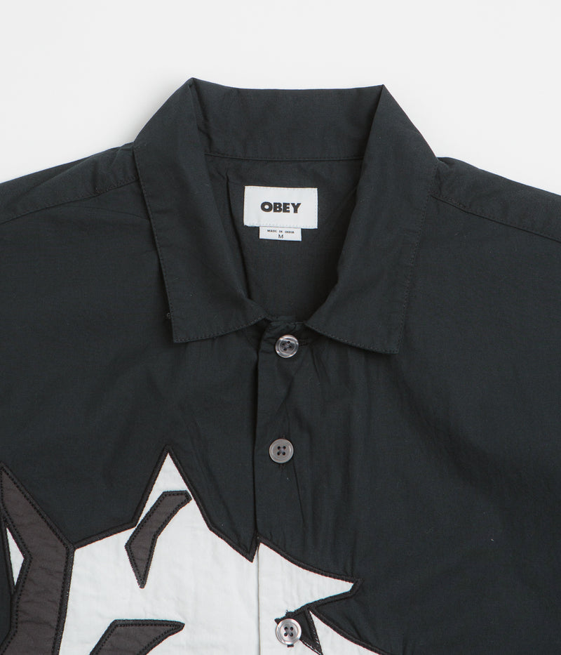 Obey Beau Short Sleeve Shirt in Black Multi