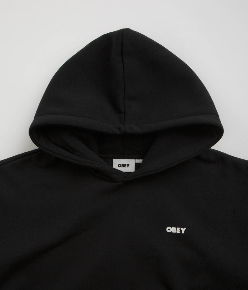 Obey Bold Icon Extra Heavy Hoodie in Black