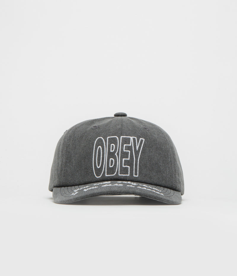 Obey Chance Cap in Pigment Black