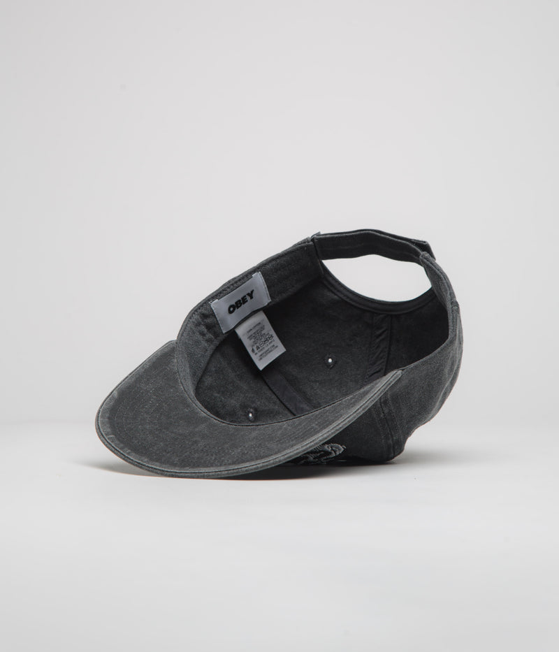 Obey Corp Cap in Pigment Black