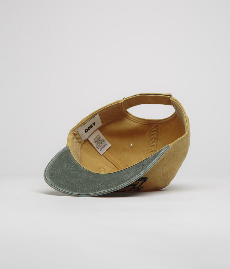 Obey Corp Cap in Pigment Mustard Multi