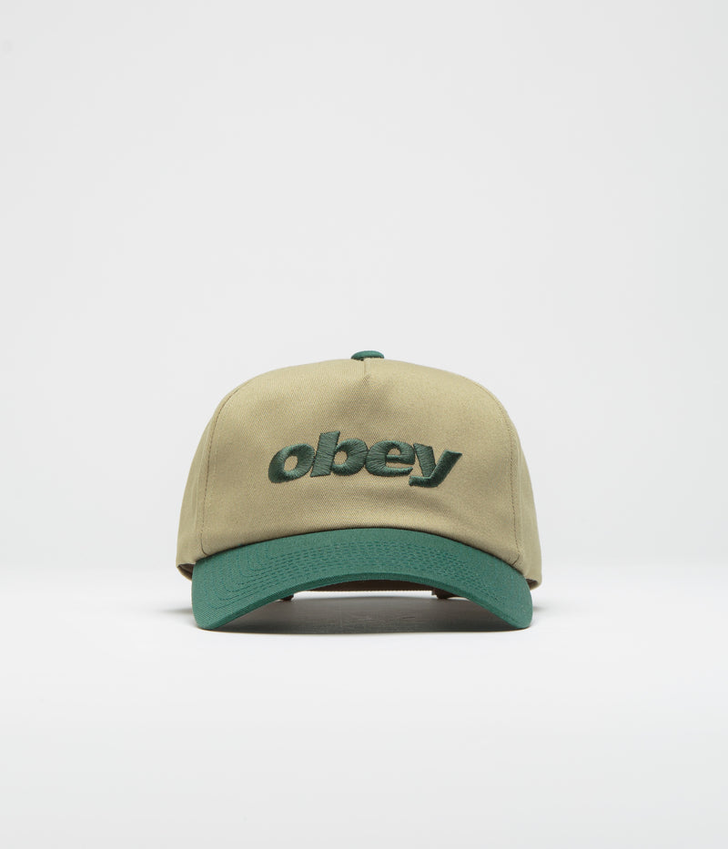 Obey Delta 5 Panel Cap in Khaki Multi