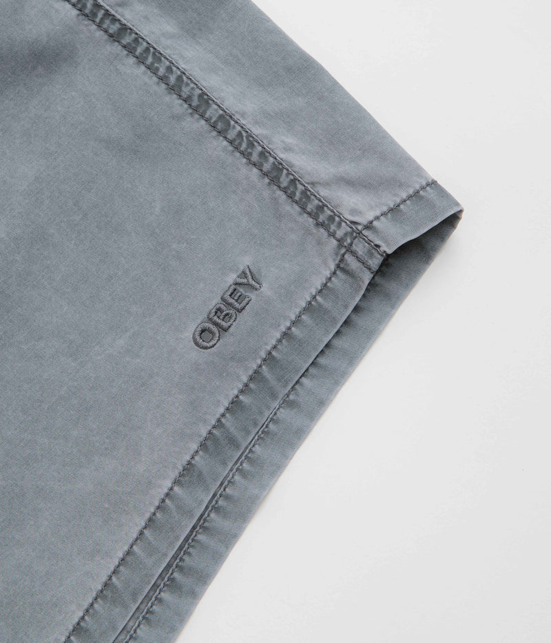 Obey Easy Pigment Cotton Nylon Shorts in Pigment Black