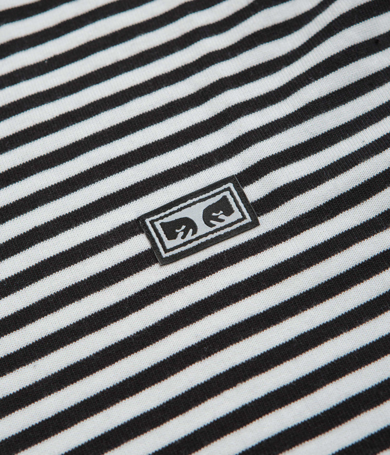 Obey Established Works Eyes Stripe Long Sleeve T-Shirt in Black Multi