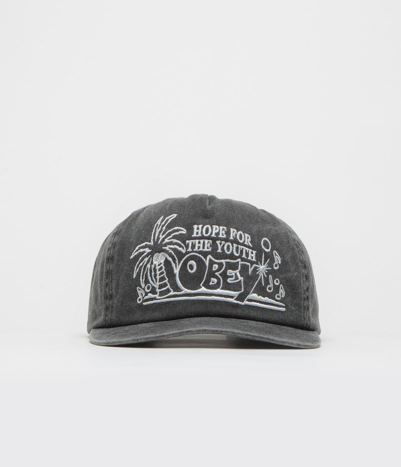 Obey Hope 5 Panel Cap in Pigment Black
