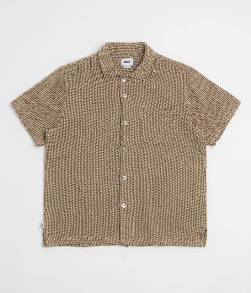Obey Horace Short Sleeve Shirt in Unbleached Multi