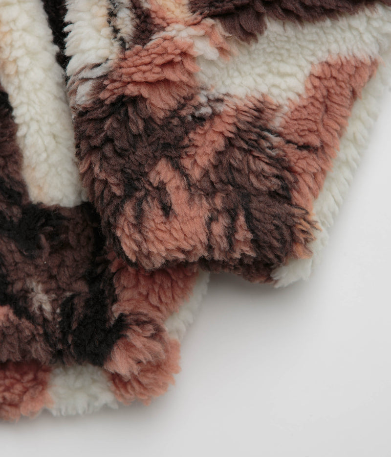 Obey Horses Sherpa Jacket in Brown Multi