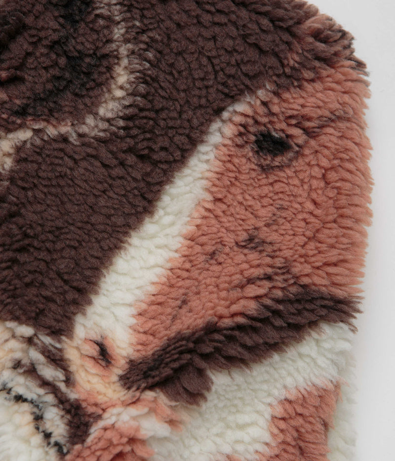 Obey Horses Sherpa Jacket in Brown Multi