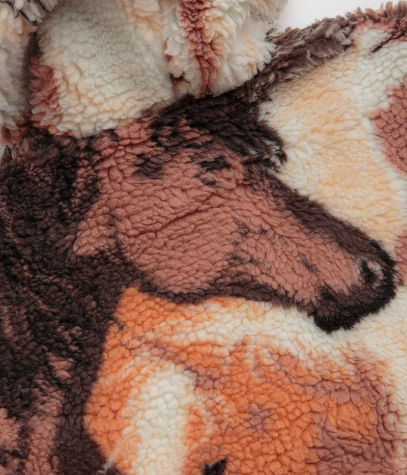 Obey Horses Sherpa Jacket in Brown Multi
