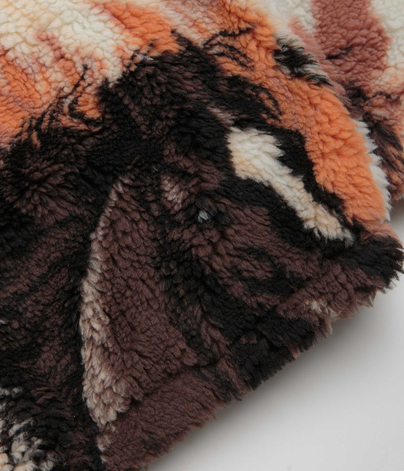 Obey Horses Sherpa Jacket in Brown Multi