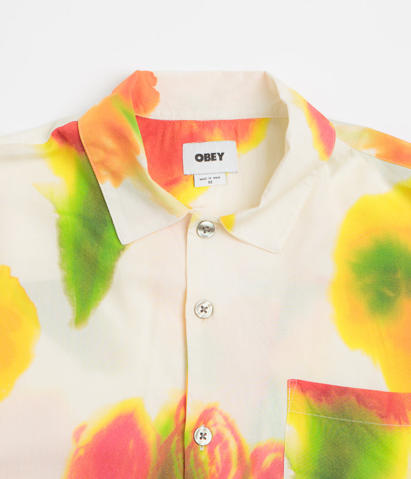 Obey Kinney Short Sleeve Shirt in Cream Multi