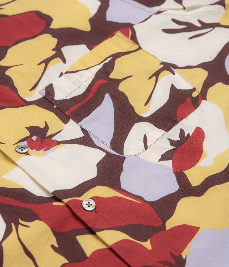 Obey Maxwell Short Sleeve Shirt in Chocolate Multi
