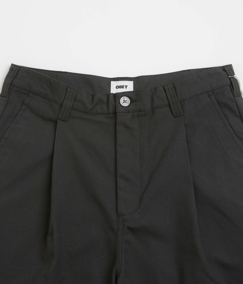 Obey Oliver Shorts in Pirate Black