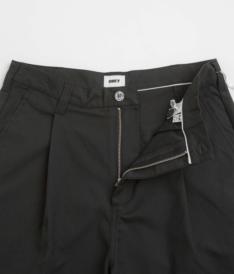 Obey Oliver Shorts in Pirate Black