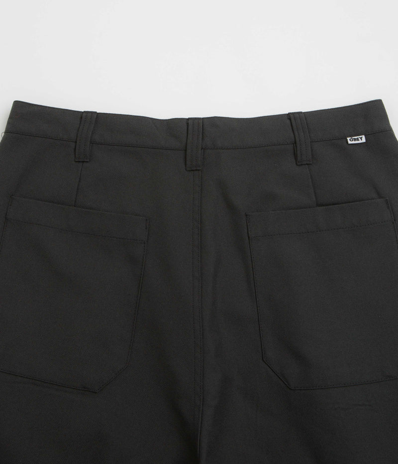 Obey Oliver Shorts in Pirate Black