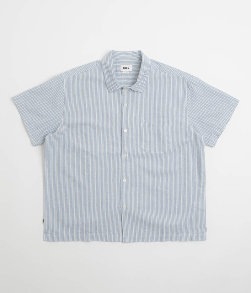 Obey Reducer Short Sleeve Shirt in Blue Fog Multi