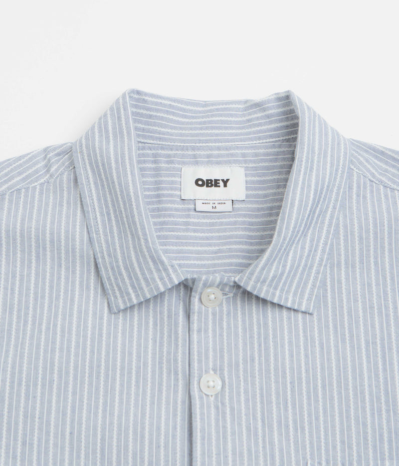 Obey Reducer Short Sleeve Shirt in Blue Fog Multi