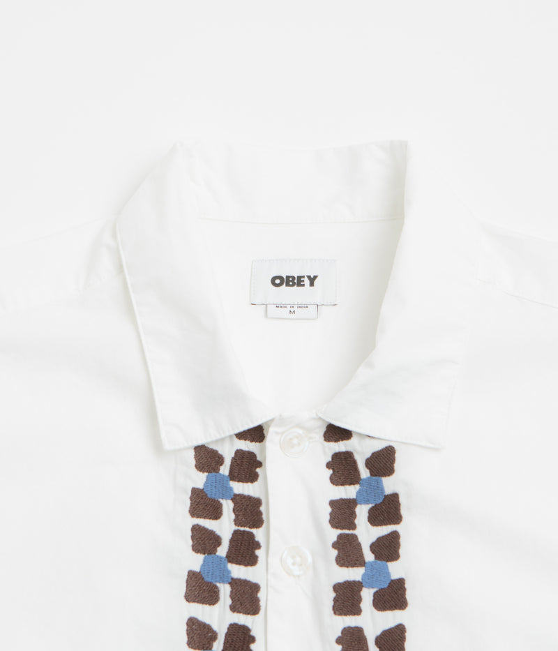 Obey Ruben Short Sleeve Shirt in White Multi