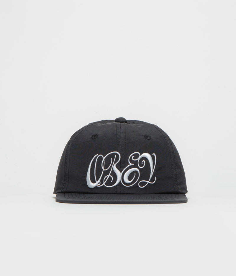Obey Script Nylon Cap in Black