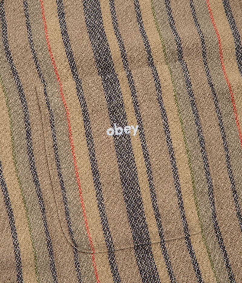Obey Willard Woven Shirt in Irish Cream Multi