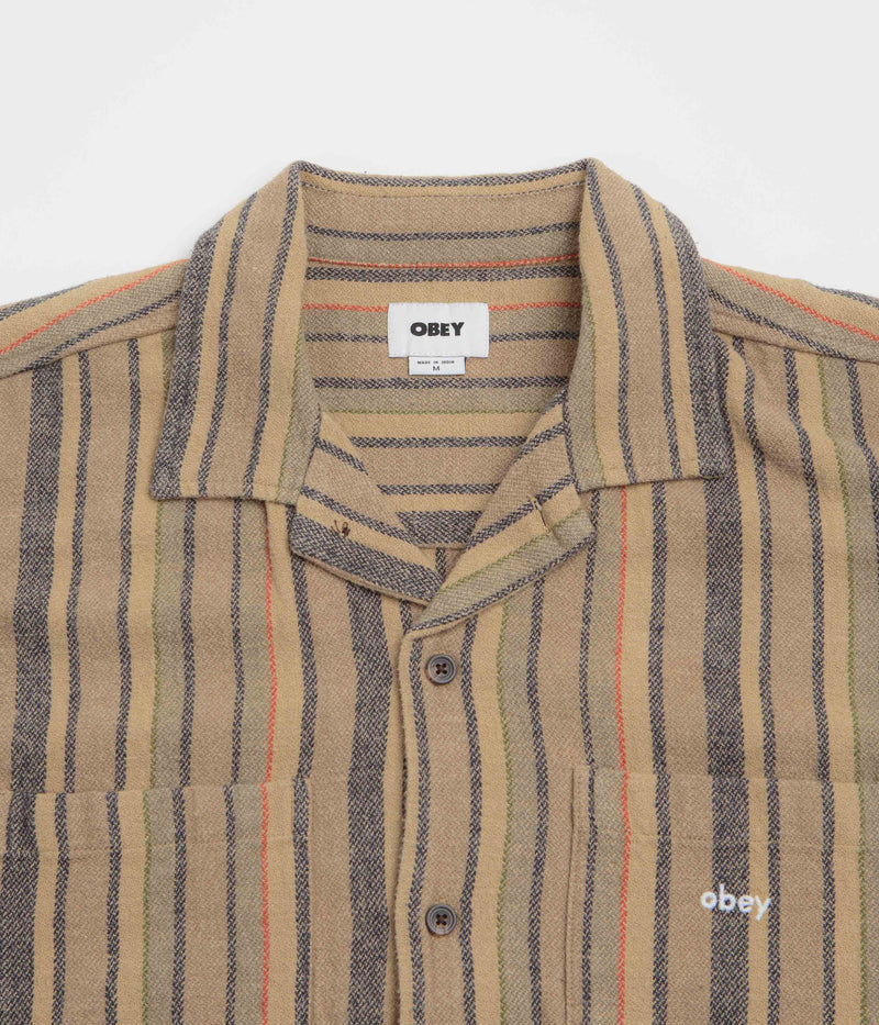 Obey Willard Woven Shirt in Irish Cream Multi