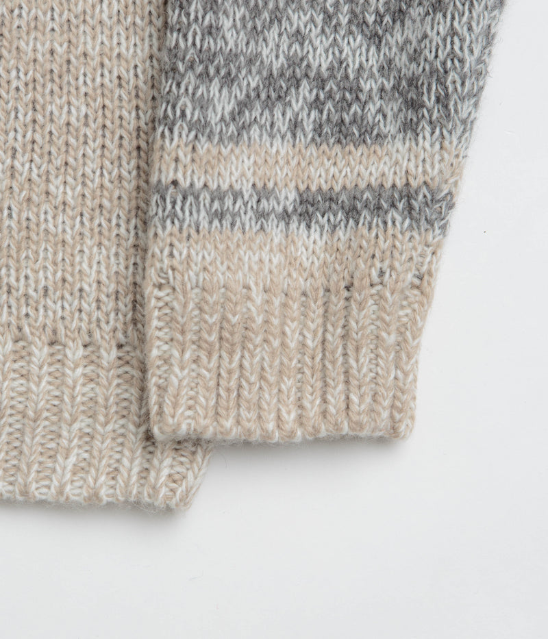 Obey Zip Up Baja Hoodie in Natural Multi