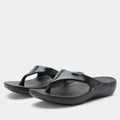 Ode Black Gloss Sandal | Alegria Shoes