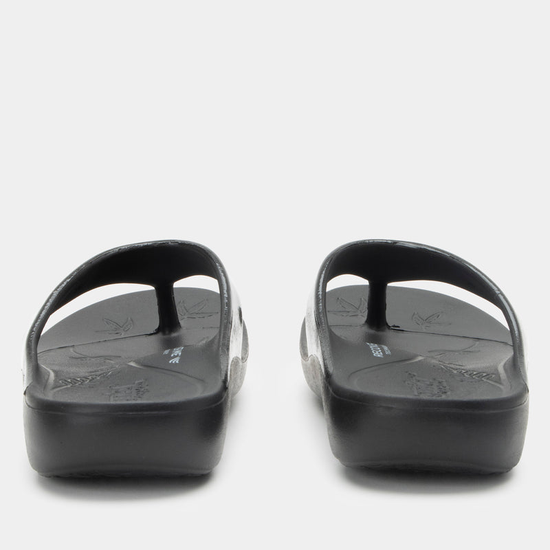 Ode Black Gloss Sandal | Alegria Shoes