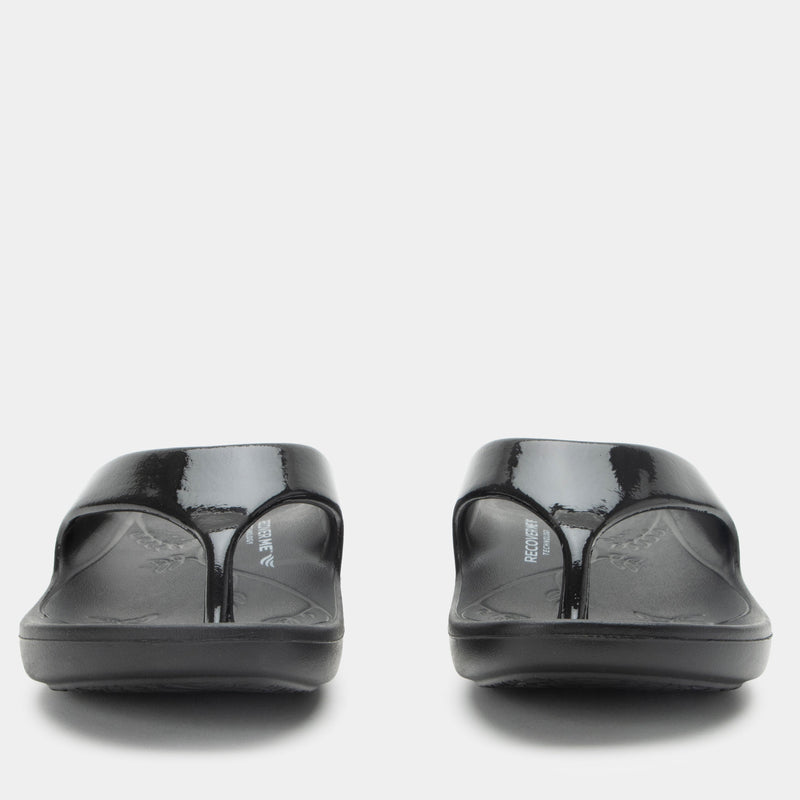 Ode Black Gloss Sandal | Alegria Shoes