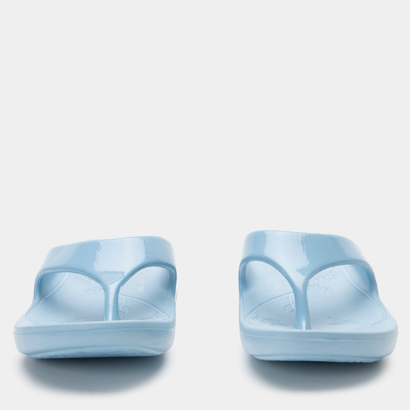 Ode Dusty Blue Gloss Sandal | Alegria Shoes