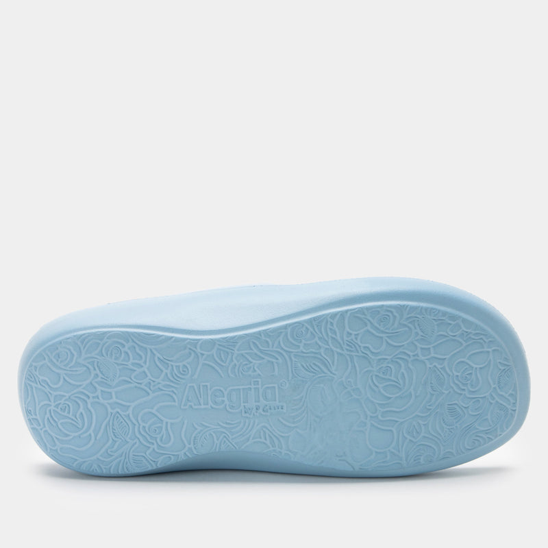 Ode Dusty Blue Gloss Sandal | Alegria Shoes