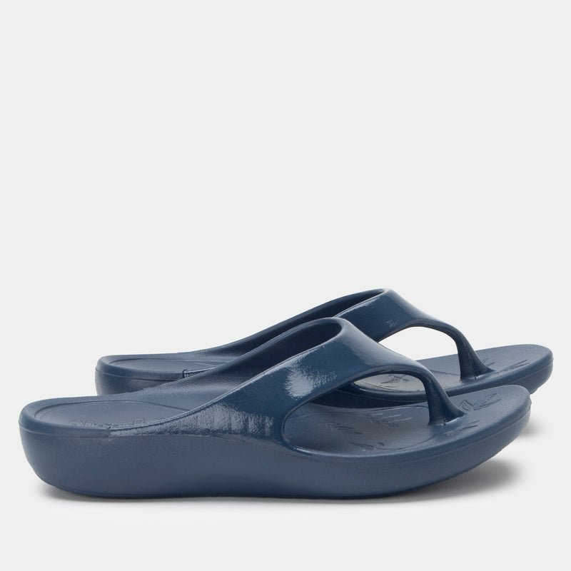 Ode Navy Gloss Sandal