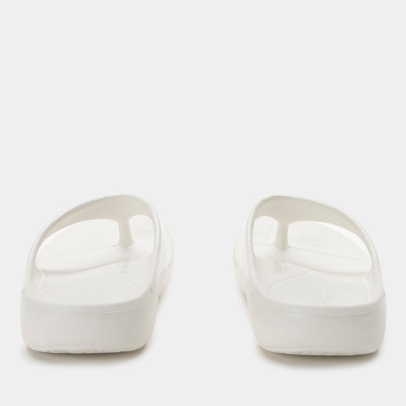 Ode White Gloss Sandal | Alegria Shoes