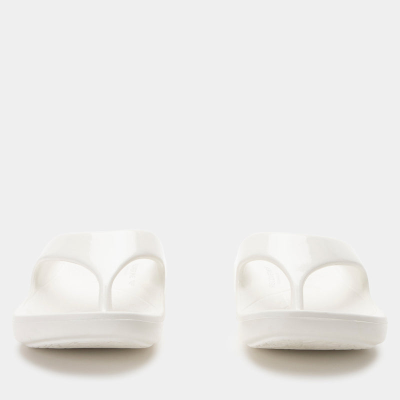 Ode White Gloss Sandal | Alegria Shoes