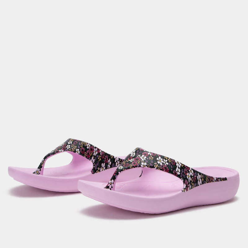 Ode Wild Flower EVA flip-flop sandal on recovery rocker outsole - ODE-5648_S1