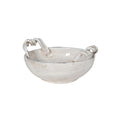 off white ceramic bowl with handles