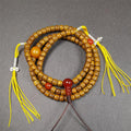 Old Lotus Seed Mala 0.24" - Tibetan Buddhist mala beads, front view