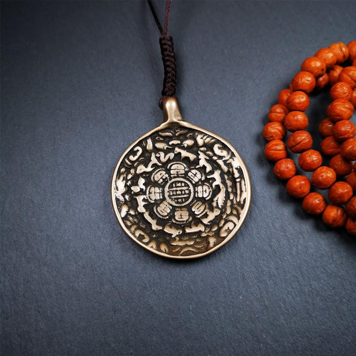 Old Melong 1.88" - Tibetan Buddhist art, detailed view