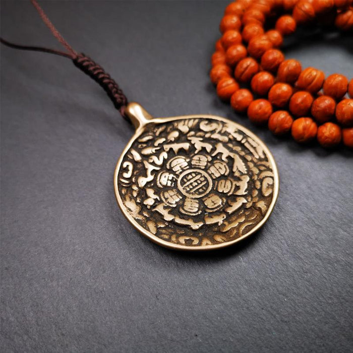 Old Melong 1.88" - Tibetan Buddhist art, close-up detail
