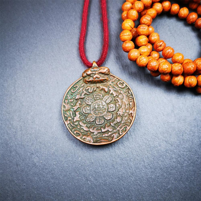 Old Melong 1.89" - Tibetan Buddhist art, detailed view