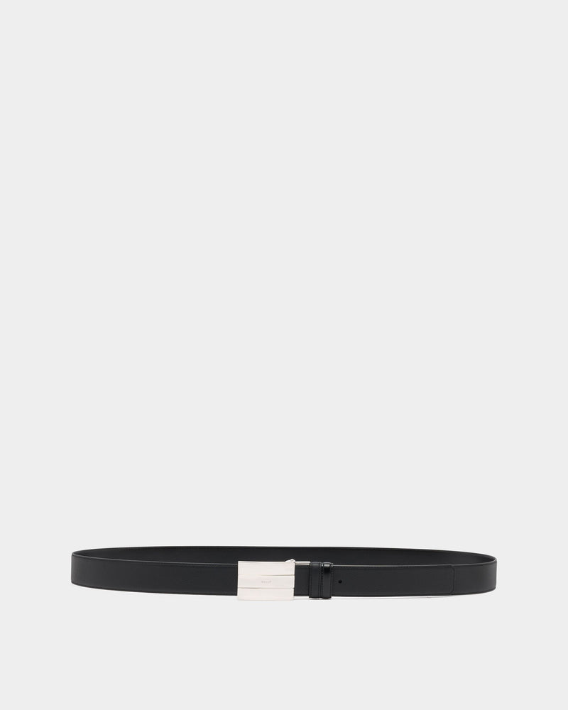 Ollam 35 mm Adjustable And Reversible Belt in Black Leather