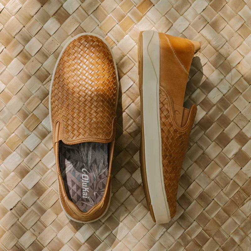 OluKai Lae'ahi Lauhala Slip On (Men) - Fox/Fox Dress-Casual - Slip On - The Heel Shoe Fitters
