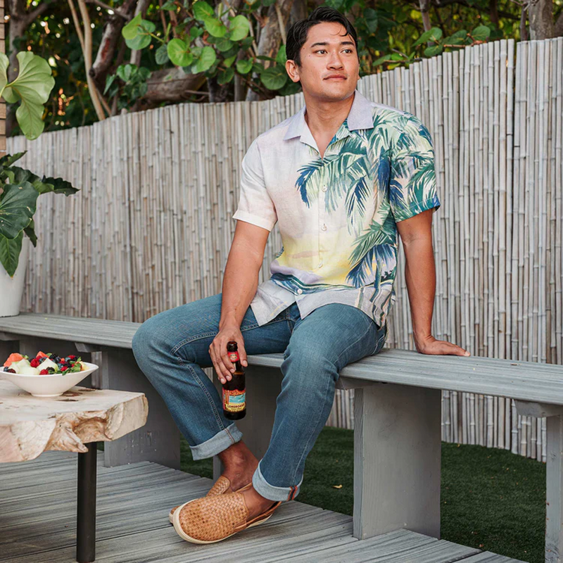 OluKai Lae'ahi Lauhala Slip On (Men) - Fox/Fox Dress-Casual - Slip On - The Heel Shoe Fitters