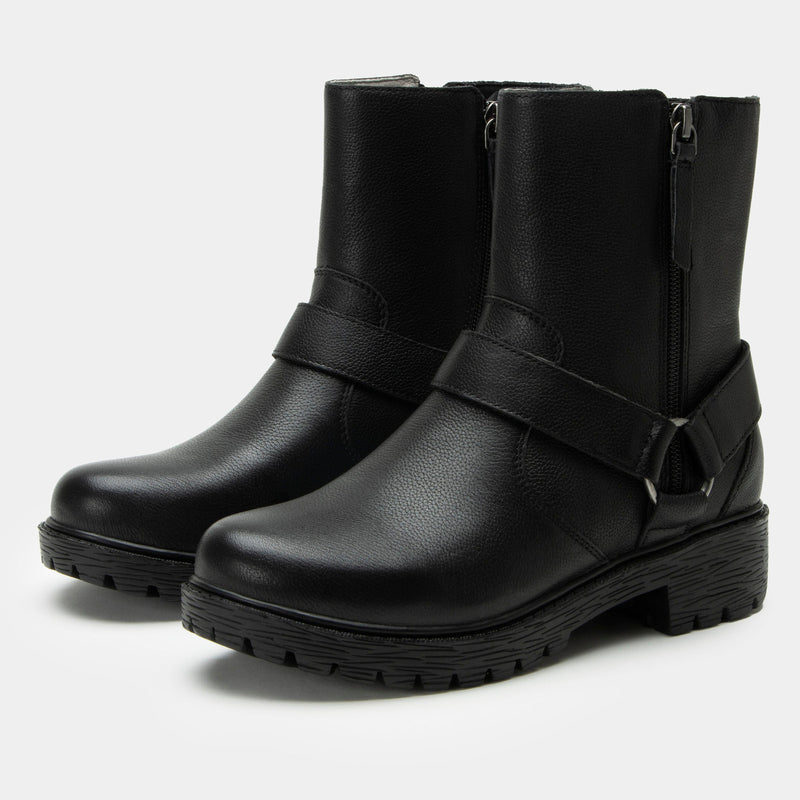 Olympia Black Bird Boot | Alegria Shoes