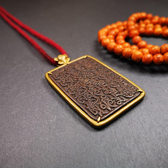 Om Melong Amulet 2.76" - Tibetan Buddhist amulet, view 4