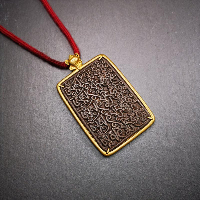 Om Melong Amulet 2.76" - Tibetan Buddhist amulet, view 6